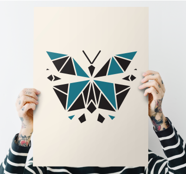 Leinwandbild libelle geometrische schmetterlingsform - TenStickers