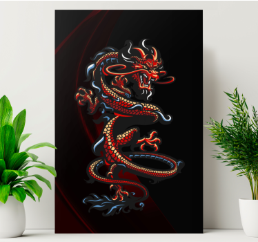 Leinwandbild libelle majestätisches drachen-design - TenStickers