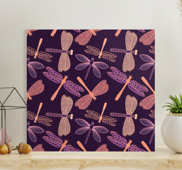 Leinwandbild libelle zarte libellenmuster - TenStickers