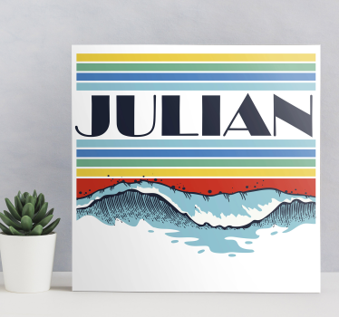 Leinwandbild Meer Retro wellen - TenStickers