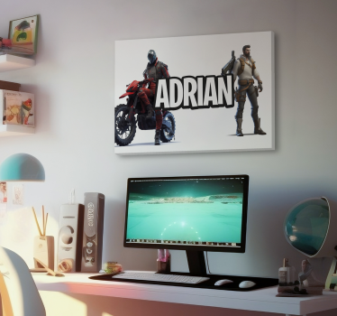 Leinwandbild mit personalisiertem Name und Videospiel Design - TenStickers