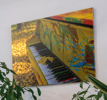 Wandbild Musik herbstliche klaviermelodie - TenStickers