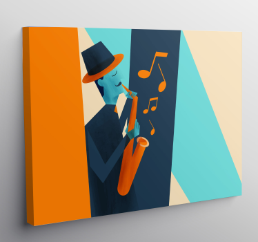 Wandbild Musik jazz-saxophonist - TenStickers