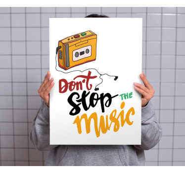 Wandbild Musik kassettenband-design - TenStickers