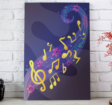 Wandbild Musik melodische verzierung - TenStickers