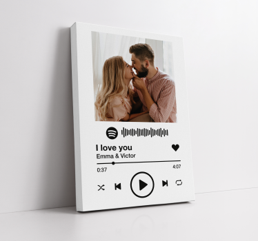 Leinwandbild Musik Spotify musik weißen Hintergrund - TenStickers