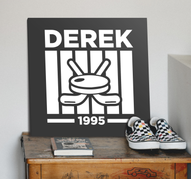 Leinwandbild personalisiert Eishockey Style - TenStickers