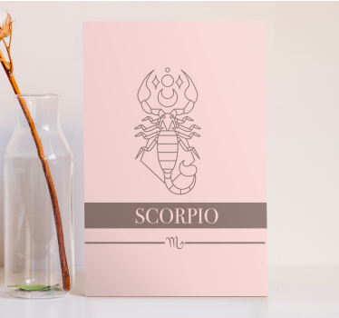 Leinwandbild Schlafzimmer Sternzeichen Skorpion mit Zeichnung - TenStickers