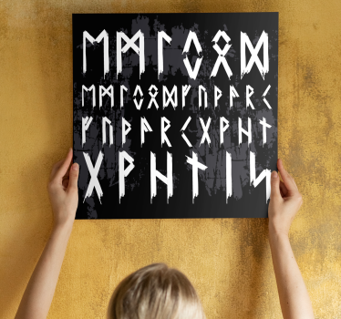 Leinwandbild skandinavisches Alphabet Vintage - TenStickers