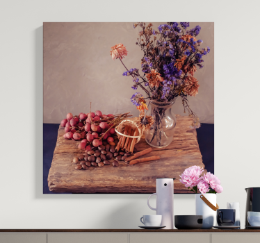 Leinwandbild Stillleben Bodegones jarras con flores - TenStickers