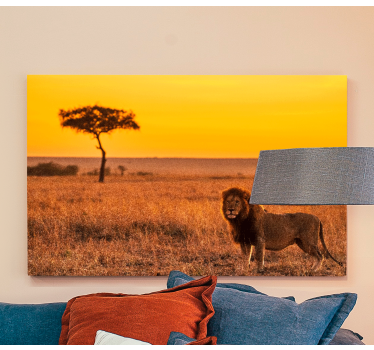 Leinwandbild Tiere Wilder savannenbaum am abend - TenStickers