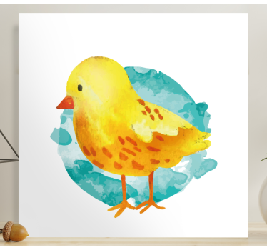 Leinwandbild vogel charmantes gelbes küken - TenStickers