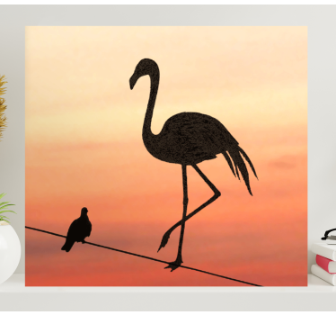 Leinwandbild Vorzimmer Flamingo- und vogeldesign - TenStickers