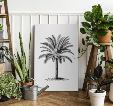 Leinwandbild Baum Wandbild Palme Shilouette - TenStickers