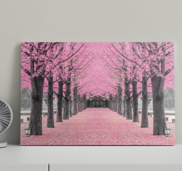 Leinwandbilder Flur Rosa bäume wald - TenStickers