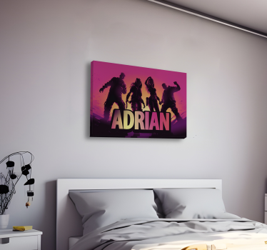 Leinwandbilder tanzende Charaktere mit Name - TenStickers