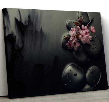 Wandbild elegant Elegantes flores piedras zen - TenStickers