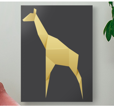 Pferde leinwand mit eleganter giraffensilhouette - TenStickers