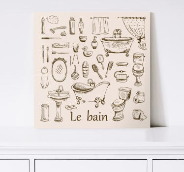 Vintage Wandbilder Vintage badezimmer - TenStickers