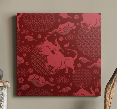 Vintage Wandbilder Vintage-muster im chinesischen stil - TenStickers