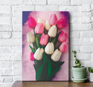 Wandbild Blume Bunte tulpen - TenStickers