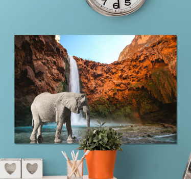 Wandbild elefant majestätische elefanten-oase - TenStickers