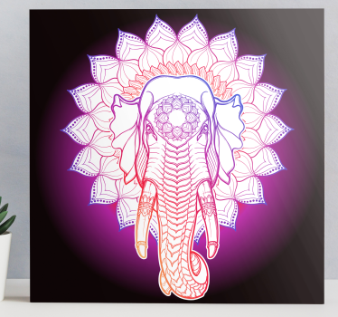 Wandbild elefant majestätisches elefanten mandala - TenStickers