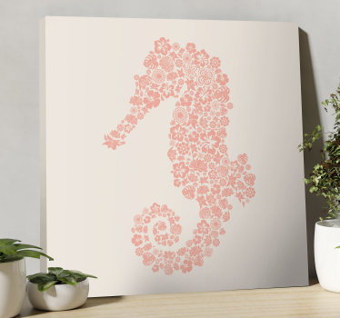 Wandbild elefant mit seahorse floralem design - TenStickers