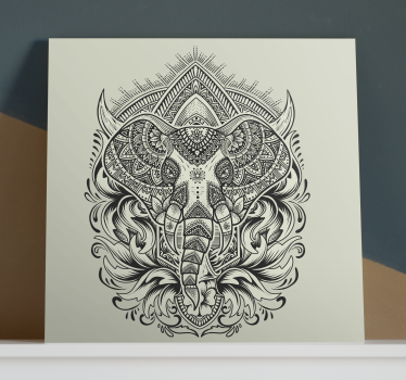 Wandbild Mandala Elefant - TenStickers