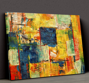 Wandbild Wohnzimmer abstraktes Acrylgemälde - TenStickers