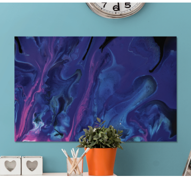 Wandbild Wohnzimmer Lila-Blauer Farbverlauf - TenStickers
