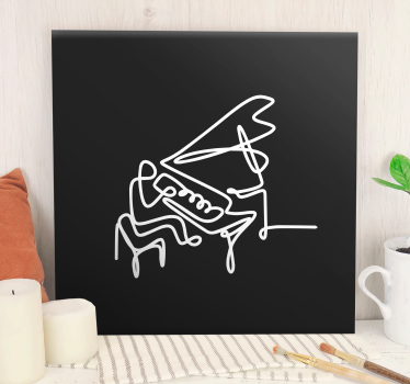 Wandbild musik abstrakte klaviermelodie - TenStickers