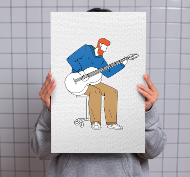 Wandbild musik gitarrist bei der aufführung - TenStickers