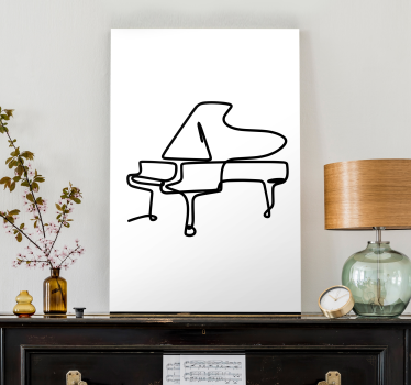 Wandbild musik klavierumriss - TenStickers
