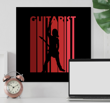 Wandbild musik mit silhouettiertem performer - TenStickers