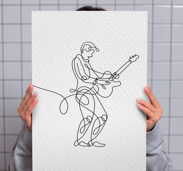 Wandbild musik musiker spielt gitarre - TenStickers