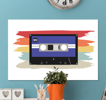 Wandbild musik retro kassette - TenStickers