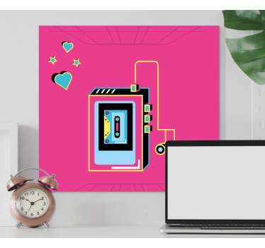 Wandbild musik retro kassette liebe - TenStickers
