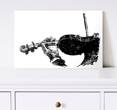 Wandbild musik violinist in aktion - TenStickers