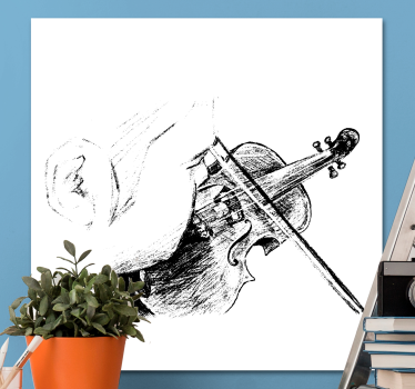 Wandbild musik violinist spielt melodie - TenStickers