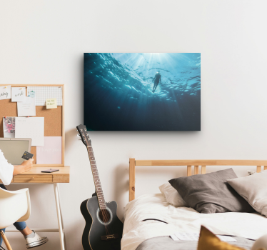 Wandbild Taucher unter Wasser - TenStickers
