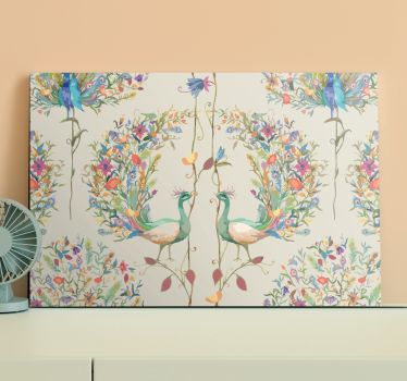 Wandbild Vogel Garten mit vielseitigem dekor und vögel - TenStickers