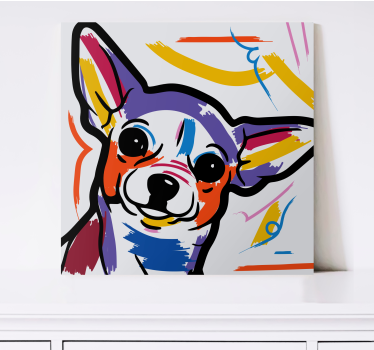 Wandbilder hunde buntes hundekunstwerk - TenStickers
