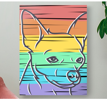 Wandbilder hunde im stilisierten hundeporträt - TenStickers