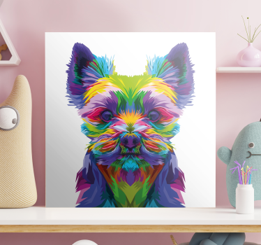 Wandbilder hunde lebendige hundead illustration - TenStickers