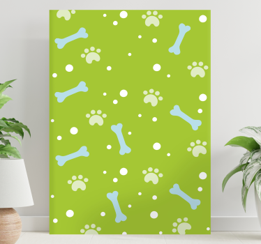 Wandbilder hunde mit pfotenabdruck-muster - TenStickers