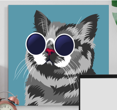 Wandbilder katzen elegantes katzenporträt - TenStickers