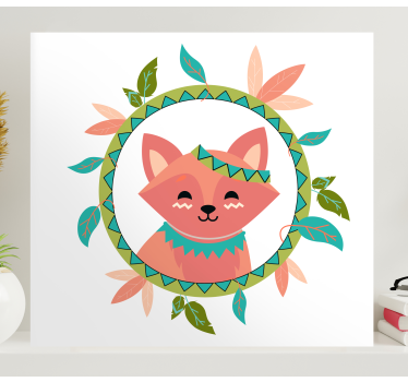Wandbilder katzen und charmantes fuchs-porträt - TenStickers