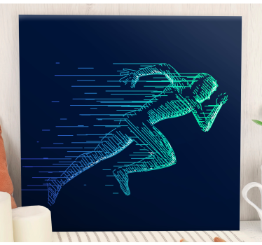 Wandbilder Kunst Abstraktes laufen - TenStickers