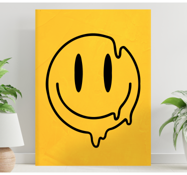 Wandbilder Kunst Flüssiges smiley-symbol - TenStickers